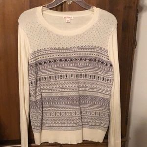 Fair isle print sweater